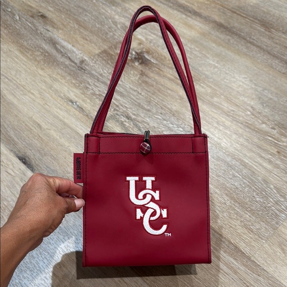 Alan Stuart Red Tote with Structured Design - Picture 1 of 7